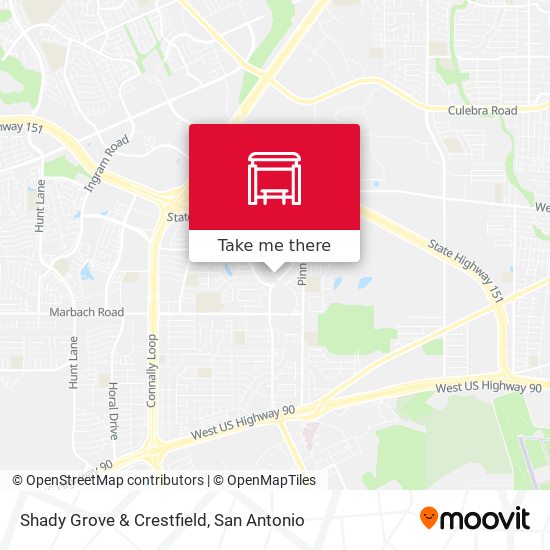 Shady Grove & Crestfield map