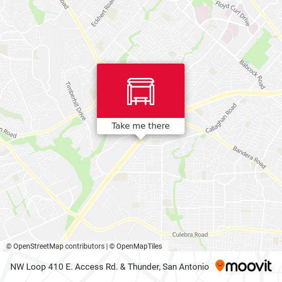 NW Loop 410 E. Access Rd. & Thunder map