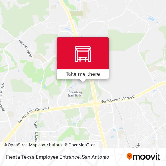 Fiesta Texas Employee Entrance map