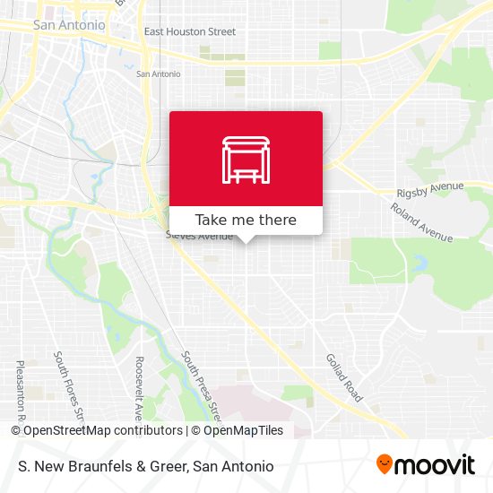 S. New Braunfels & Greer map