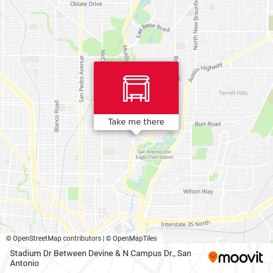 Stadium Dr Between Devine & N Campus Dr. map