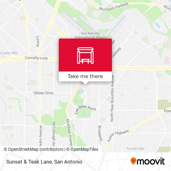 Sunset & Teak Lane map