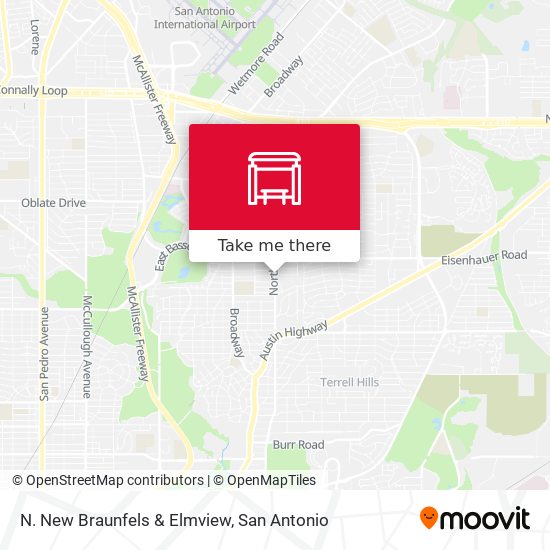 Mapa de N. New Braunfels & Elmview