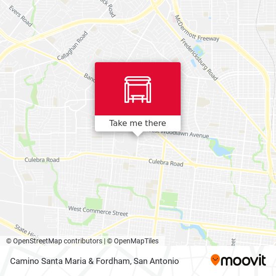 Camino Santa Maria & Fordham map