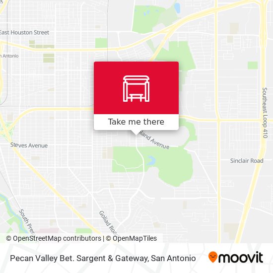 Mapa de Pecan Valley Bet. Sargent & Gateway