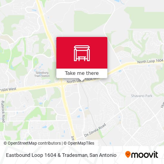 Mapa de Eastbound Loop 1604 & Tradesman