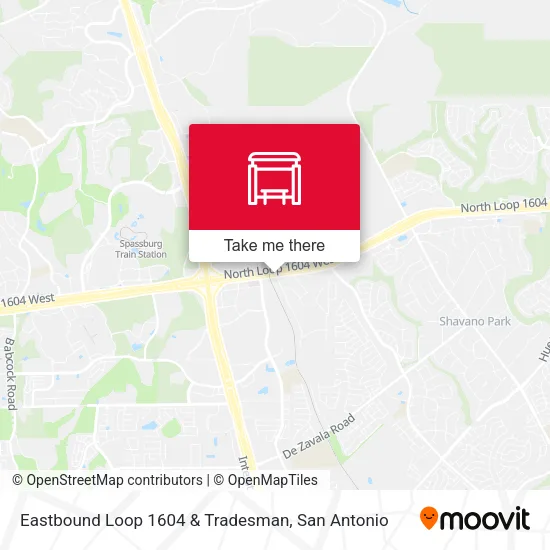 Mapa de Eastbound Loop 1604 & Tradesman