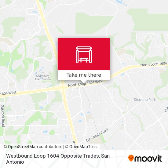 Mapa de Westbound Loop 1604 Opposite Trades
