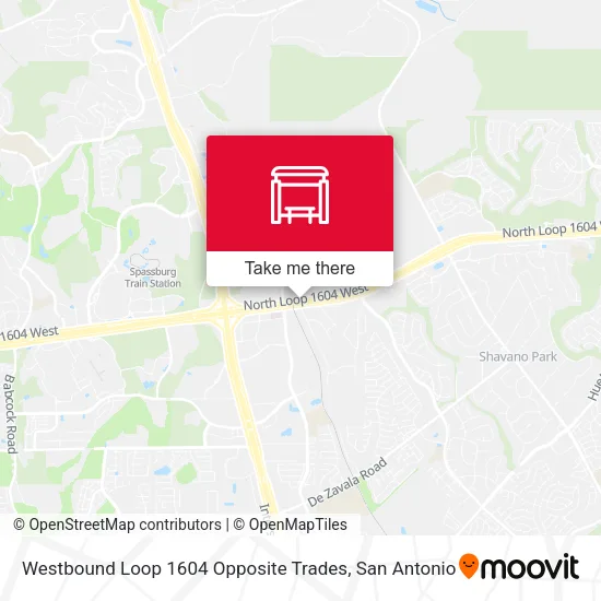 Mapa de Westbound Loop 1604 Opposite Trades