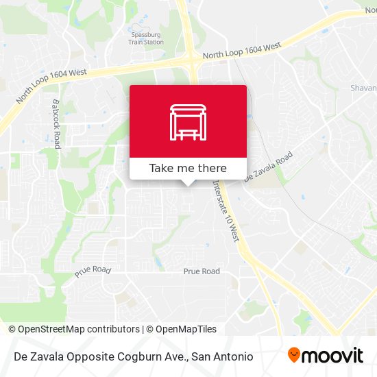 De Zavala Opposite Cogburn Ave. map