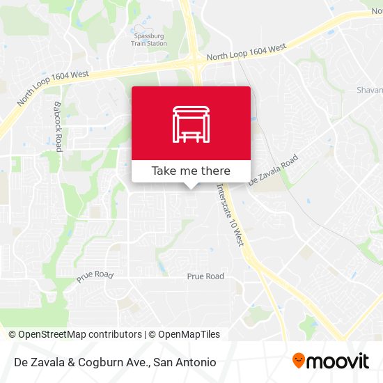 De Zavala & Cogburn Ave. map