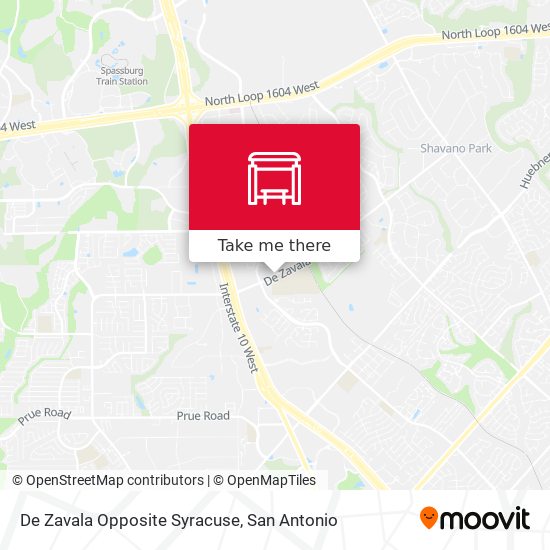 Mapa de De Zavala Opposite Syracuse