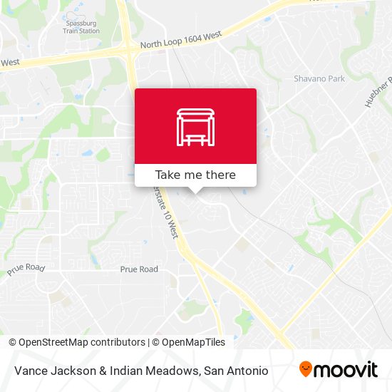Vance Jackson & Indian Meadows map