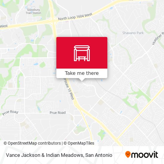 Vance Jackson & Indian Meadows map