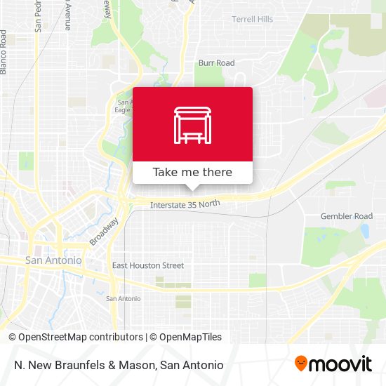N. New Braunfels & Mason map