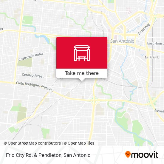 Frio City Rd. & Pendleton map