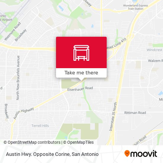 Mapa de Austin Hwy. Opposite Corine