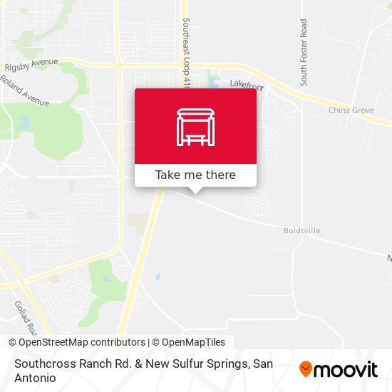 Southcross Ranch Rd. & New Sulfur Springs map