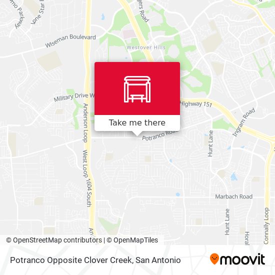 Potranco Opposite Clover Creek map