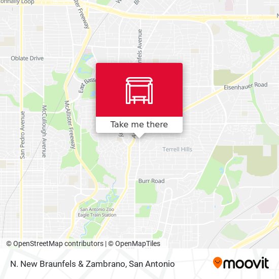 Mapa de N. New Braunfels & Zambrano
