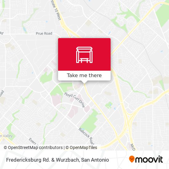 Fredericksburg Rd. & Wurzbach map