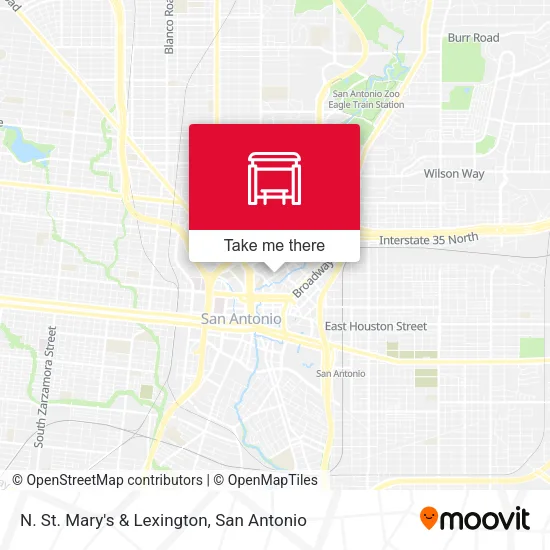 N. St. Mary's & Lexington map