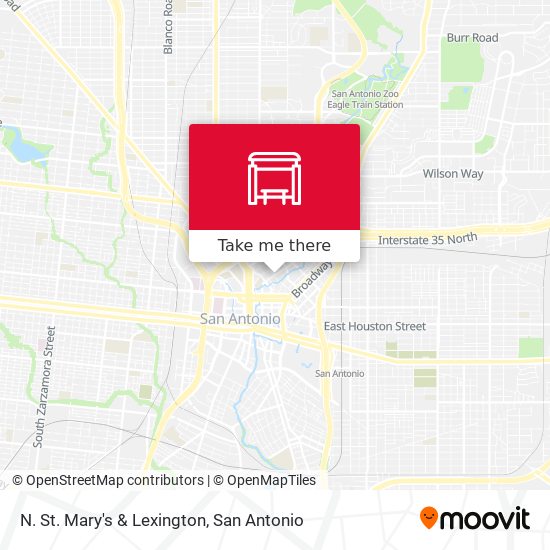 N. St. Mary's & Lexington map