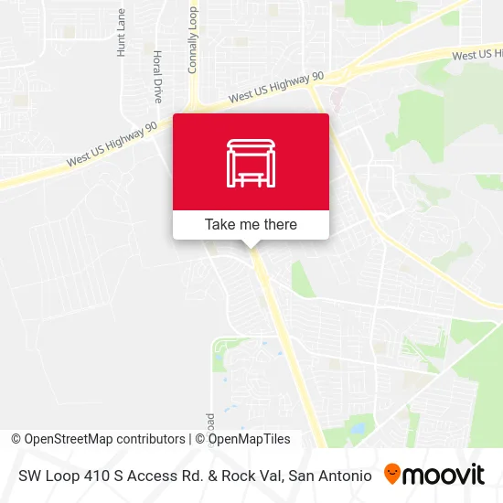 SW Loop 410 S Access Rd. & Rock Val map