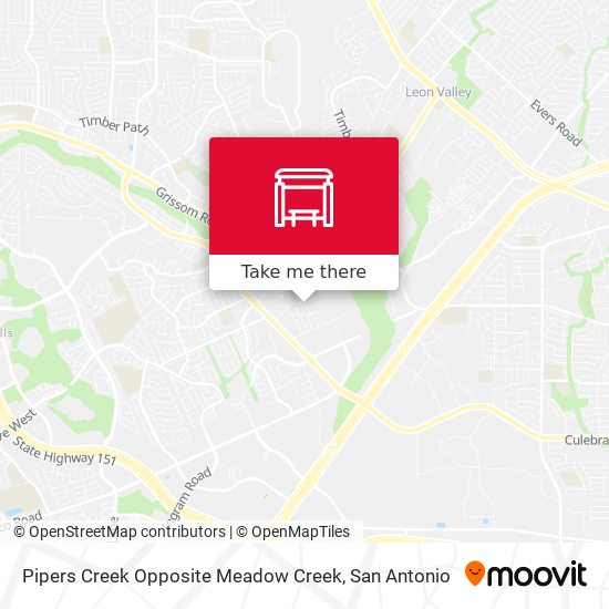Mapa de Pipers Creek Opposite Meadow Creek