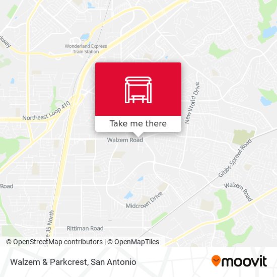 Walzem & Parkcrest map