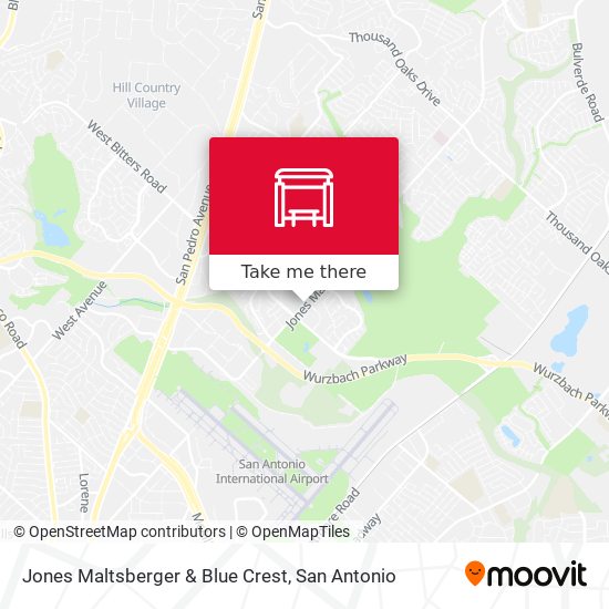 Jones Maltsberger & Blue Crest map