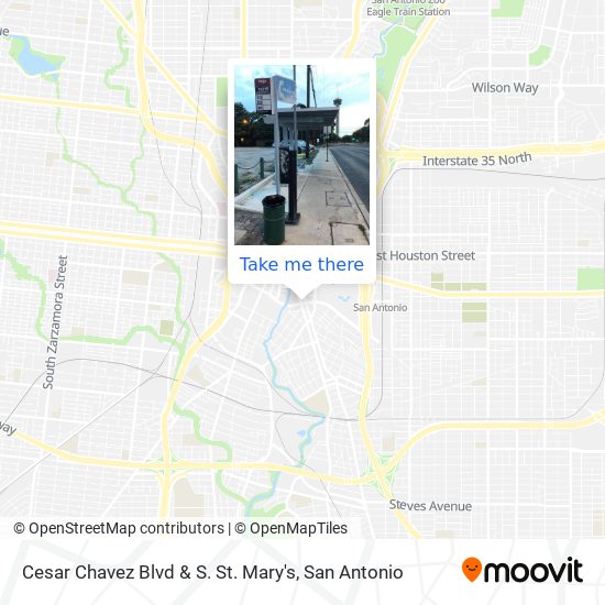 Mapa de Cesar Chavez Blvd & S. St. Mary's