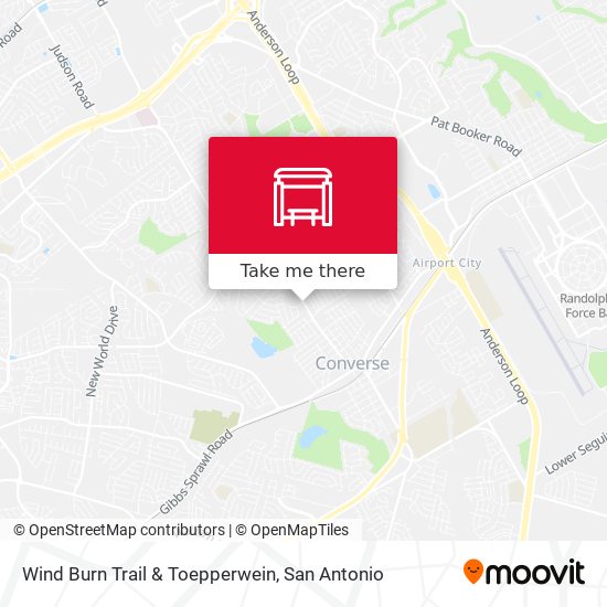 Wind Burn Trail & Toepperwein map