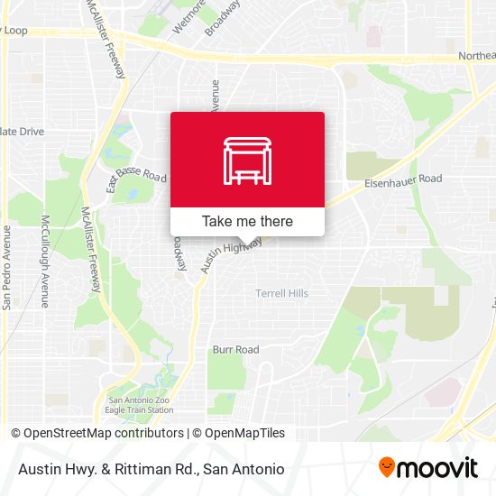 Austin Hwy. & Rittiman Rd. map