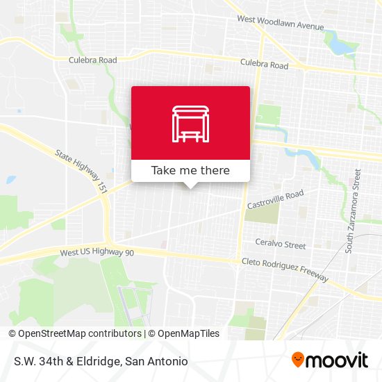 S.W. 34th & Eldridge map