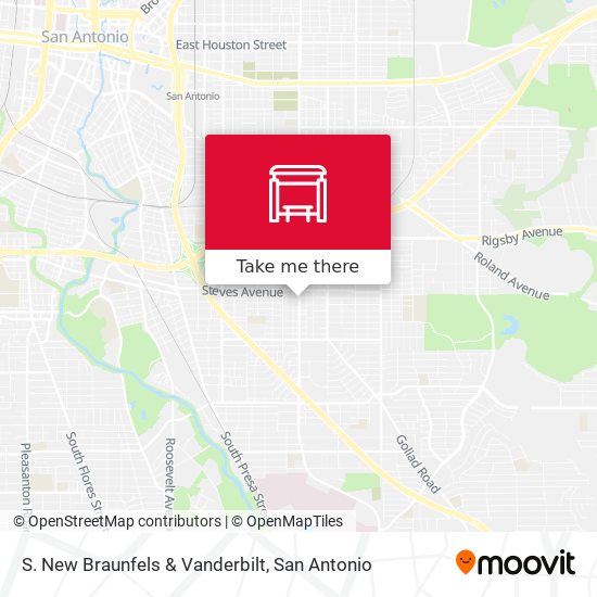 S. New Braunfels & Vanderbilt map