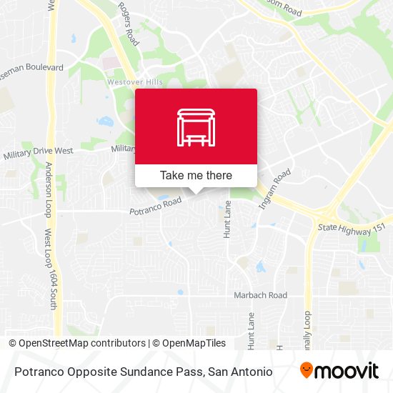 Potranco Opposite Sundance Pass map