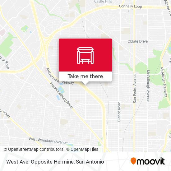 Mapa de West Ave. Opposite Hermine