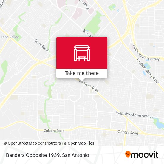 Bandera Opposite 1939 map