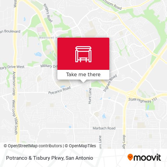 Potranco & Tisbury Pkwy map