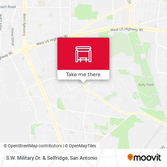 S.W. Military Dr. & Selfridge map