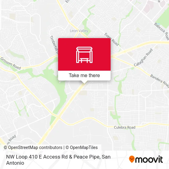 NW Loop 410 E Access Rd & Peace Pipe map
