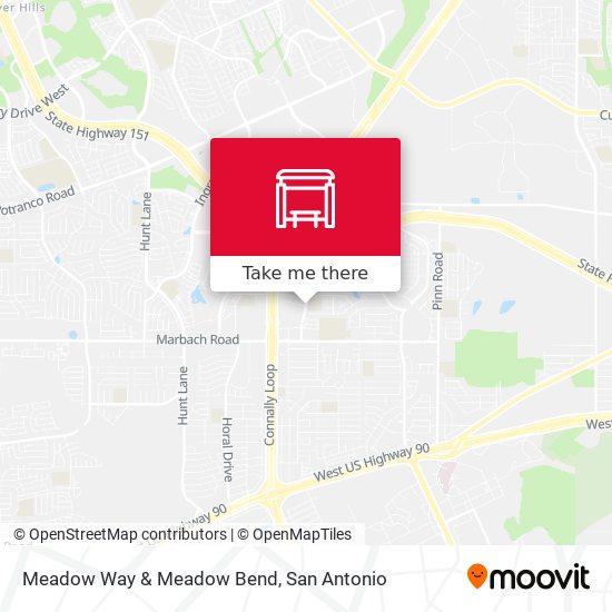 Meadow Way & Meadow Bend map
