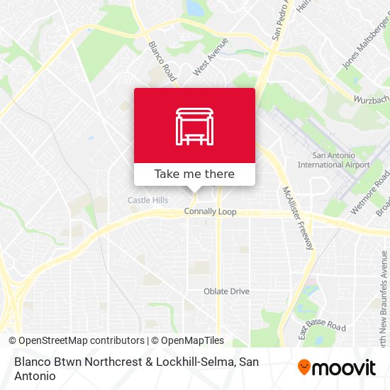 Blanco Btwn Northcrest & Lockhill-Selma map