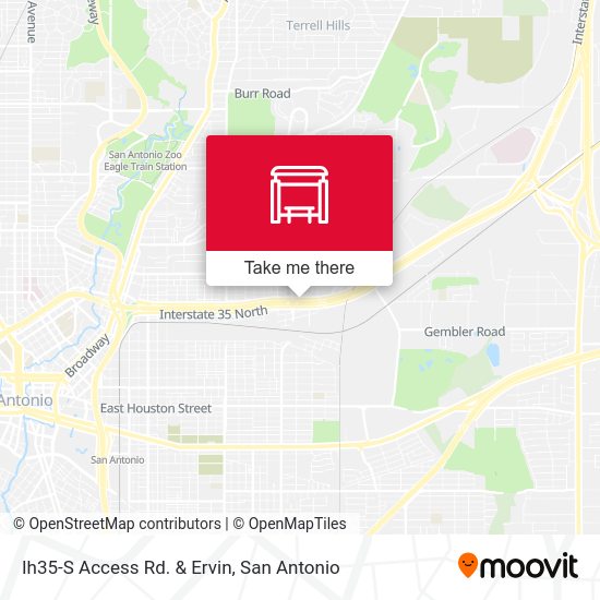 Ih35-S Access Rd. & Ervin map