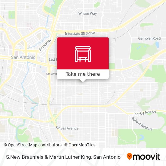 Mapa de S.New Braunfels & Martin Luther King