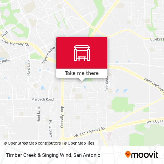 Timber Creek & Singing Wind map