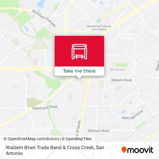 Walzem Btwn Trade Bend & Cross Creek map