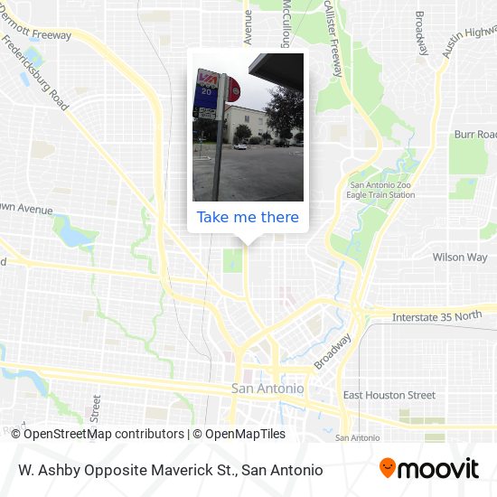 Mapa de W. Ashby Opposite Maverick St.