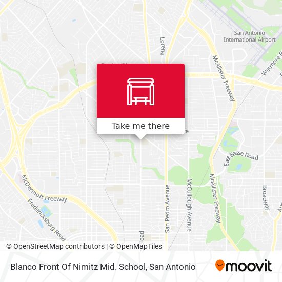 Blanco Front Of Nimitz Mid. School map